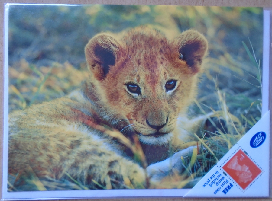 (image for) "Lion Cub" Boots 1st Class Stamp Label & Greetings Card